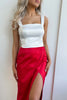 Corset Adele, Silky Satin, Clear White