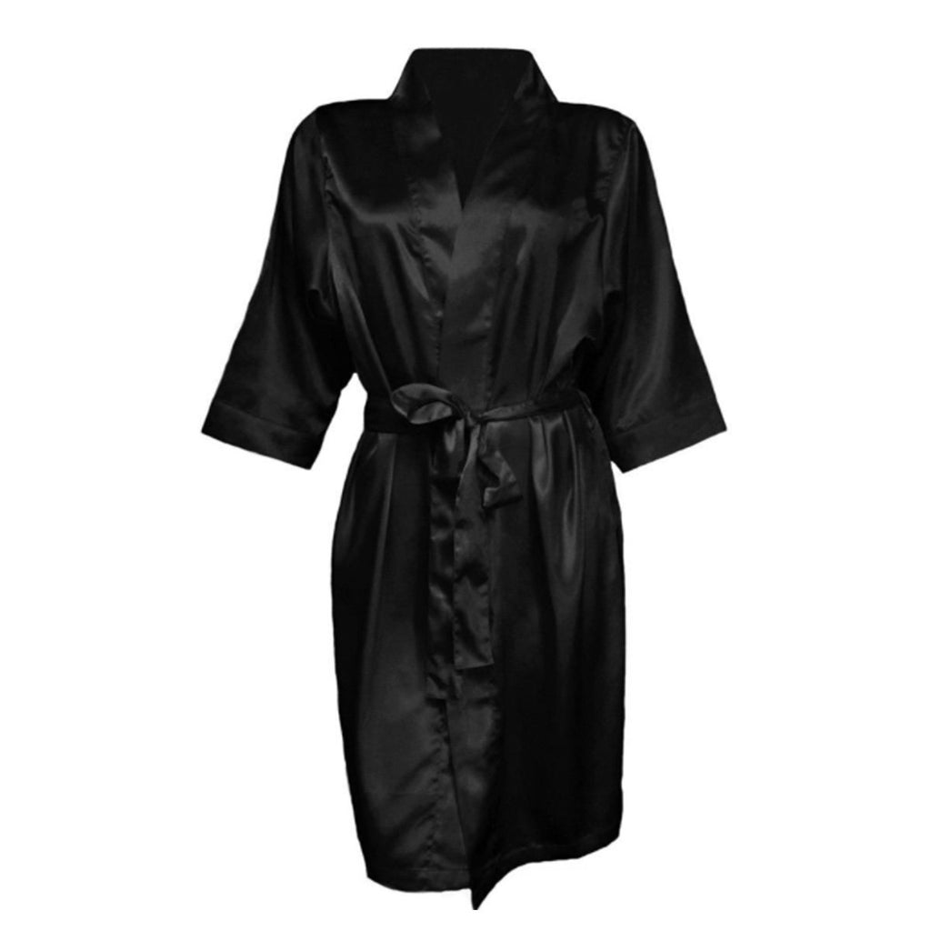 Halat chantilly, high satin fabric, midnight black
