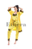 Pijama Belle Chic, Shiny Satin Fabric, Honey Yellow