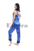 Pijama Belle Chic, Shiny Satin Fabric, Royal Blue