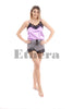 Pijama Chloe Stripe, Finest Satin Fabric, Lavander Lilac